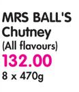 Mrs Ball's Chutney(All Flavours)-8x470g