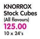 Knorrox Stock Cubes(All Flavours)-10x24's