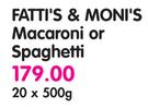 Fatti's & Moni's Macaroni Or Spaghetti-20x500G
