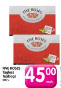 Five Roses Tagless Teabags-200's Each