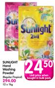 Sunlight Hand Washing Powder (Regular/Tropical)-12 x 1kg