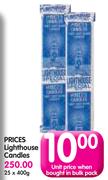 Prices Lighthouse Candles-25 x 400g