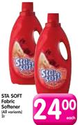 Sta Soft Fabric Softener (All Variants)-2L Each