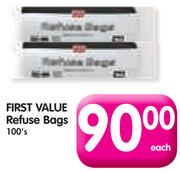 First Value Refuse Bags-100's 