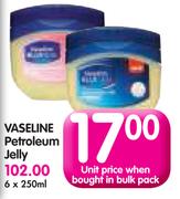 Vaseline Petroleum Jelly-6 x 250ml