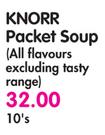 Knorr Packet Soup(All Flavours Excluding Tasty Range)-10's