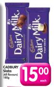 Cadbury Slabs (All Flavours)-180g Each