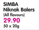 Simba Niknak Balers(All Flavours)-50x20g