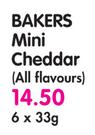 Bakers Mini Cheddar(All Flavours)-6x33g