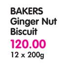 Bakers Ginger Nut Biscuit-12x200g