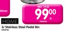Home 3L Stainless Steel Pedal Bin