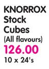 Knorrox Stock Cubes(All Flavours)-10x24's