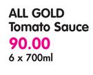 All Gold Tomato Sauce-6x700Ml