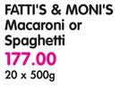 Fatti's & Moni's Macaroni Or Spaghetti-20x500G