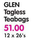 Glen Tagless Teabags-12x26's