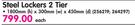 Steel Lockers 2 Tier-1800mm (h) x 300mm (w) x 450mm (d)  Each