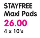 Stayfree Maxi Pads-4 x 10's