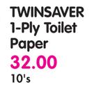 Twinsaver 1-Ply Toilet Paper-10's