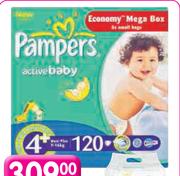 Pampers Mega Box-111's, 150's, 120's, 132's Each