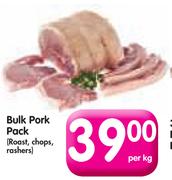  Bulk Pork Pack (Roast, Chops, Rashers) - Per Kg