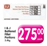 I & J Battered Fillet Portions - 5.4kg