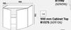 Home & Kitchen 900m Cabinet Top Wall Units