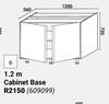 Home & Kitchen 1.2m Cabinet Base Floor Units