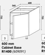 Home & Kitchen 600mm Cabinet Base Floor Units