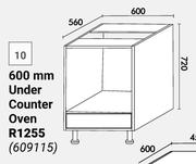  Home & Kitchen 600mm Under Counter Oven Floor Units