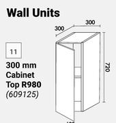 Home & Kitchen 300mm Cabinet Top Wall Units