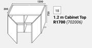 Home & Kitchen 1.2m Cabinet Top Wall Units