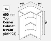  Home & Kitchen 600mm Top Corner Cabinet Wall Units