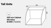 Home & Kitchen 600mm Cabinet Microbox Tall Units