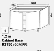 Home & Kitchen 1.2m Cabinet Base Floor Units