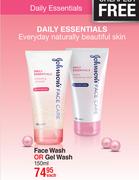 Johnson's Daily Essentials Face Wash Or Gel Wash-150ml Each
