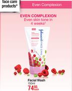 Johnson's Even Complexion Facial Wash-150ml Each