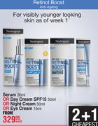 Neutrogena Retinol Boost Serum 30ml Or Day Cream SPF15 50ml Or Night Cream 50ml Or Eye Cream 15ml-Ea