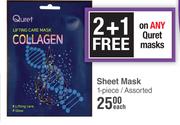 Quret Collagen Sheet Mask 1 Piece Assorted-Each