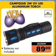 Campgear 3W UV LED Aluminium Torch LIG3WUV