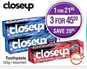 Close Up Toothpaste Assorted-125g