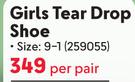 Buccaneer Girls Tear Drop Shoe 259055-Per Pair