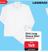 Legend Girls Long Sleeve Shirt 850003712-Per 2-Pack