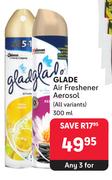 Glade Air Freshener Aerosol (All Variants)-For Any 3 x 300ml