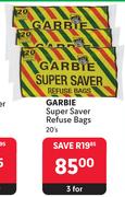 Garbie Super Saver Refuse Bags-For 3 x 20s