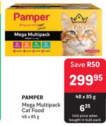 Pamper Mega Multipack Cat Food-48 x 85g