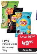 Lay's Potato Chips (All Variants)-For Any 3 x 120g
