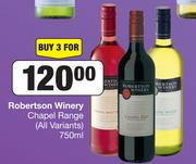 Robertson Winery Chapel Range (All Variants)-For 3 x 750ml