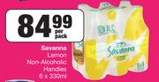 Savanna Lemon Non Alcoholic Handies-6 x 330ml Per Pack