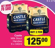 Castle Milk Stout Handies-For 2 x 6 x 340ml