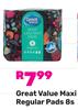 Great Value Maxi Regular Pads-8s Pack
